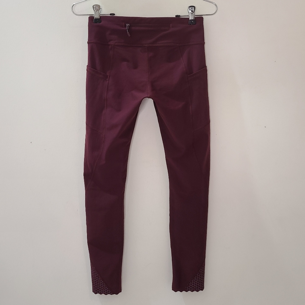 Lululemon Tight Stuff Tight II 25" Legging Deep Ruby Sz 4 - Picture 7 of 15